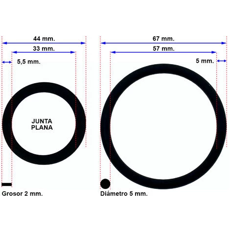 Joints Liaisons Vanne Multivoies 1 ½" Astralpool 2 Joints Liaisons Vanne Multivoies 1 ½" Astralpool – Image 2