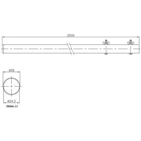 ASTRALPOOL Fluidra Mango FIJO Classic 2,5m - PALOMILLAS 2 ASTRALPOOL Fluidra Mango FIJO Classic 2,5m - PALOMILLAS – Image 2