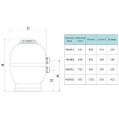 ASTRALPOOL Filtre à Sable Lamiperle Side Ø500 -ASTRALPOOL Soldes 7056505 4