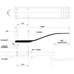 ASTRALPOOL Plongeoir Z Delfino Bleu 1.60 M -ASTRALPOOL Soldes 7191338 4