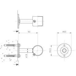 ASTRALPOOL Support Droit Fermé Avec Platine Pour Main Courante - Piscines Béton Et Liner -ASTRALPOOL Soldes 7267217 3