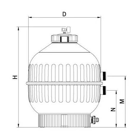 ASTRALPOOL Filtre à Sable Pour Piscine Cantabric 9m3/h 3 ASTRALPOOL Filtre à Sable Pour Piscine Cantabric 9m3/h – Image 3