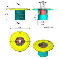 ASTRALPOOL Bouche De Refoulement Grise Anthracite Pour Piscine Béton -ASTRALPOOL Soldes 7723611 5