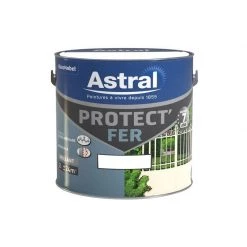 ASTRALPOOL ASTRAL - Antirouille Protect'fer Brillant Base White 2 L - Blanc