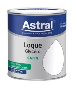 ASTRALPOOL ASTRAL - Laque Glycéro Satin Brillante 0.5 L - Blanc Base White